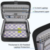Ytonet Zipper Binder Bag 2 Inch 3 Ring Binder with Zipper Fit 14 Inch Laptop 500 Sheets Capacity Zippered Binders with S