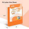 ViVin 1 Inch Round Ring View Binder for Durability Standard 3 Ring Binder for 200 Sheets of US Letter Size Paper PVCFree