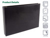Better Office Products 7 Ring Executive Check Binder with Zipper Pouch Padded Black Textured Cover for 9 x 13 3 Per Page