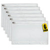 1IntheOffice Clear Pencil Pouch for 3 Ring Binder Ring Binder Pockets with Zipper Vinyl 6 Pack
