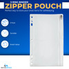 1InTheOffice Clear Pencil Pouch For 3 Ring Binder Ring Binder Pockets with Zipper Vinyl 4 Pack