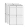 Mogoostry A4 Binder Pockets Zipperless Cash Envelopes 4 Pocket Binder Sleeves with Flap Binder Pouches Loose Leaf Insert