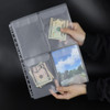Mogoostry A4 Binder Pockets Zipperless Cash Envelopes 4 Pocket Binder Sleeves with Flap Binder Pouches Loose Leaf Insert