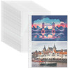 Mogoostry A4 Clear Sheet Protectors 2 Pocket Binder Sleeves 20 Sheets 11 Holes Side Open Photo Album Refill Page Protect