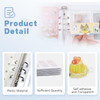 Dajino 300 PCS Clear Binder Sheet Converter Stickers Change No Punched Page to LooseLeaf Binder Refill Insert for DIY Pl