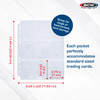 BCW Basics 9Pocket Pages 70 Pack Binder Sheets for Trading Sports Cards Archival Protectors for Collectibles