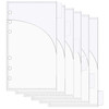 Mogoostry A6 Binder Pocket Cash Envelope 6Tab Clear Plastic Binder Dividers with 2 Pockets for 6 Ring A6 Binder Sheet Pr