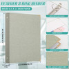 Fulmoon 6 Pcs Aesthetic 3 Ring Binders with Linen Cover 1 Inch Round Rings Binder with Inner Pocket 85 x 11 Binder Fits