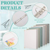 Fulmoon 6 Pcs Aesthetic 3 Ring Binders with Linen Cover 1 Inch Round Rings Binder with Inner Pocket 85 x 11 Binder Fits