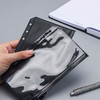 Mogoostry A6 Zipper Pockets 12pcs Clear PVC Black Background Zippered Pouches Budget Binder Filled Storage Bag