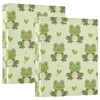 ALAZA 3 Ring Binder Frog Cute Animal Clipboard Round Ring Binder Holds 15 Inch Three Rings Binder Heavy Duty Binders for