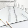 RAYSON Binding Wire Spines 12 Inch 21 Holes 21 Pitch Double Loop Binding Wires Capacity 110 Sheets Letter Size Silver Bi