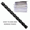 1InTheOffice Binding Combs Comb Binding Spines Plastic Binding Combs 38 Inch 55 Sheet Capacity Black 25 Pack
