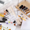 Yoption 53 Pcs Book Binding Kits 1161 x 768 Inches Wooden Book Press Books Binding Materials with Bone Folder Awl Needle