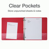 Cardinal 3 Ring Binders 15 Inch Round Rings Holds 350 Sheets ClearVue Presentation View NonStick Assorted Bright Colors