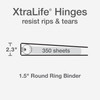 Cardinal 3 Ring Binders Binders for School and Office Durable 15 Inch Round Rings Holds 350 Sheets ClearVue Presentation
