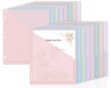 48 Pack Binder Pockets for 3 Ring Clear Pocket Divider Folders for 3 Hole Binders Sleeves Plastic Slash File Jacket for