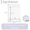20 Pack 85 x 11 Sheet Protectors Clear Waterproof Resealable Page Protectors for Birth Certificate Plastic Document Cove