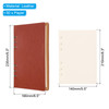 PATIKIL 6 Ring Binder Cover A5 Leather Notebook Binder Mini Refillable Loose Leaf Personal Planner with 80 Sheets Paper