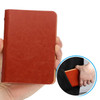 PATIKIL 6 Ring Binder Cover A7 Leather Notebook Binder Mini Refillable Loose Leaf Personal Planner with 50 Sheets Line P
