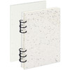 Koqye A5 Acrylic Glitter Binder 6Ring Clear Cover with Metal Round Rings Includes 1 Pack Blank Refills for Personal Plan