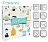 Better Kitchen Products Recipe Binder Full Page 3 Ring Standard Binder Organizer Set with 50 Page Protectors 12 Category