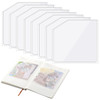 8 Pcs Adhesive Clear Corner Pockets 6 x 6 Inch Sticky Pockets for Planners Self Sticky Pockets Index Card Pockets for No