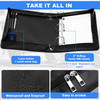 Henoyso 2 Pcs Fireproof 3 Ring Binder with Zipper 3 Inch D Rings Hold up 650 Sheets of 85 x 11 Document Organizer Busine