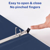 Avery Heavy Duty View 3 Ring Binder 1 One Touch Slant Ring Holds 85 x 11 Paper 4 Navy Blue Binders 79869