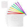 YoeeJob 8 Packs 3Hole Clear Zipper Binder Pockets Binder Insert Pages with Card Slots Suitable for School or Office to O