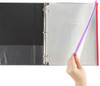 YoeeJob 8 Packs 3Hole Clear Zipper Binder Pockets Binder Insert Pages with Card Slots Suitable for School or Office to O