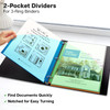 Dunwell Plastic Binder Pocket 3 Hole Punched 3 Sets 15 Count Slash File Jackets for 85x11 Paper Project Sleeves for 3 Ri