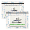 KICPOAY A4 Pencil Pouch for 3 Ring Binder Coquette Bows Cute Blue 2 Pack Clear Window Pencil Bags with Zipper Pencil Cas