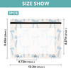 KICPOAY A4 Pencil Pouch for 3 Ring Binder Coquette Bows Cute Blue 2 Pack Clear Window Pencil Bags with Zipper Pencil Cas