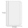Antner 24PCS A6 Binder Pockets 6 Holes Zipper Cash Envelopes for Money Saving Binder Clear A6 Budget Envelopes Planner I