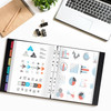 Uquelic Binder with Plastic Sleeves for LetterA4 Size 11 x 85 Document Binder Organizer with Dividers for Papers Photos
