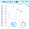 15 PCS Plastic Binding Combs NEWEST 30 Rings Click Binding Coils 34 Inch Diameter Comb Binding Spines Assorted Colored 8