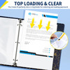 SUNEE Sheet Protectors 50 Packs for 3 Ring Binder 85x11 Clear Plastic Page Sleeves for Paper Documents Certificate Sheet