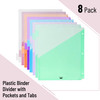 Mr Pen Binder Dividers with Pockets and Tabs 1 Set 8 TabsSet Colorful 3 Ring Binder Dividers with Tabs and Pockets on Bo
