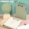 Honoson 2 Sets Leather 3 Ring Binder with Clipboard 15 Inch Aesthetic Binders Organizer Fit Letter Sized Paper 13 x 102