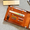 7Ring Zippered Checkbook Binder for Business Checks Premium Leather Portfolio Holds 600 Checks 9x13 Personalized NameLog