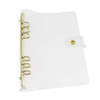 A5 6Ring Clear PVC Binder Planner Cover Gold Rings Loose Leaf Notebook Binder Transparent Refillable Notebook Shell Prot