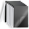 Binditek 6 Pack Clear Front Report Covers with Swing Clip Plastic File Folder with Black Back Covers 40 Sheet Capacity 8