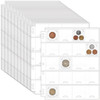 30 Sheets Uncle Paul Coin Binder Sheets for 2 x 2 Coin Flips 600 Pockets 7 Holes Coin Pages Holders for Cardboard Compat