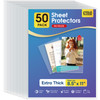 KTRIO No Holes Sheet Protectors 85 x 11 Inch Heavy Duty Clear Page Protectors Plastic Paper Document Sleeves Letter Size