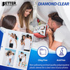 Better Office Products Photo Album Refill Sheets 35 x 5 Inch Heavyweight Diamond Clear 3 Ring Photo Binder Page Refills