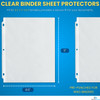 1InTheOffice Heavyweight Sheet Protectors 85 x 11 Plastic Sleeves for 3 Ring Binder Clear Top Load 100 Pack