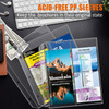 Folded Map Sleeves Map Protector Envelopes Page for 3Ring Binders Brochure Holder with 45 x 11 Pockets 20PCS