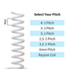 Rayson 716 Plastic Spiral Binding Coil 80 Sheets Capacity 41 Pitch 111mm White Coil Binding Spines for Business and Educ
