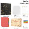Recipe Binder with Plastic Sleeves Full Page Cards and Dividers Recipe Binder 85x11 3 Ring Blank Recipe Book Binder to W